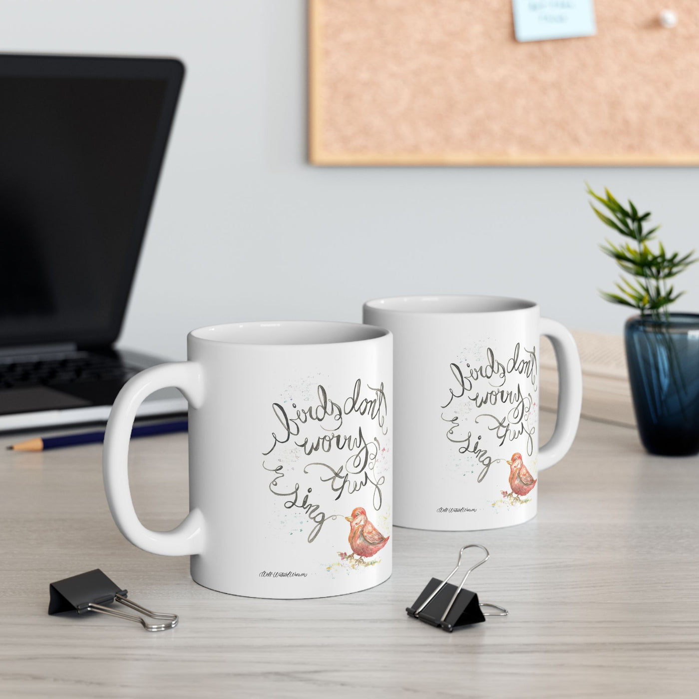 Birds Don't Worry Coffee Mug