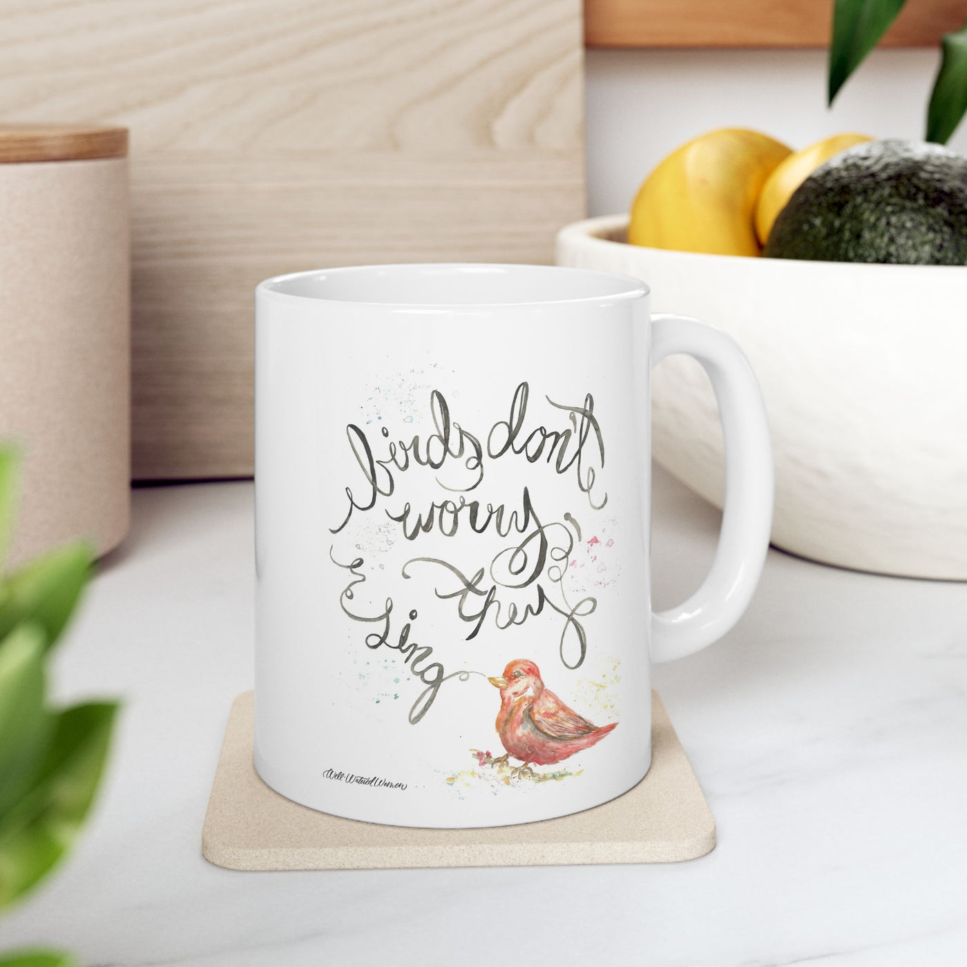 Birds Don't Worry Coffee Mug