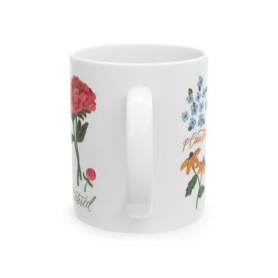 Floral Wrap-Around Coffee Mug (11oz ceramic)