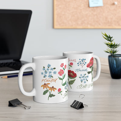 Floral Wrap-Around Coffee Mug