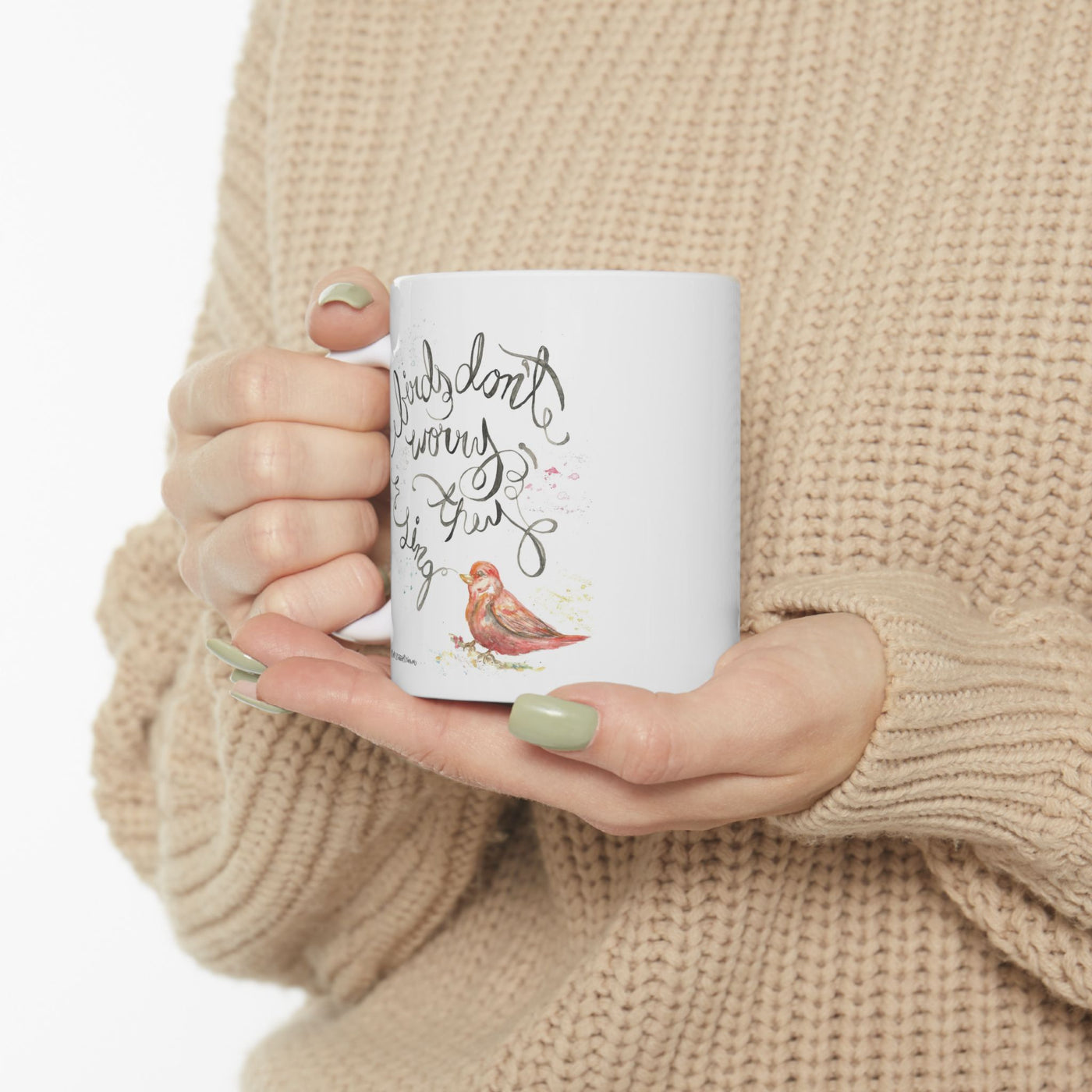 Birds Don't Worry Coffee Mug